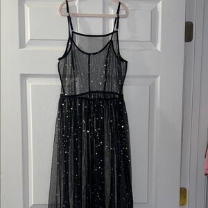 Sheer Black Starry Dress